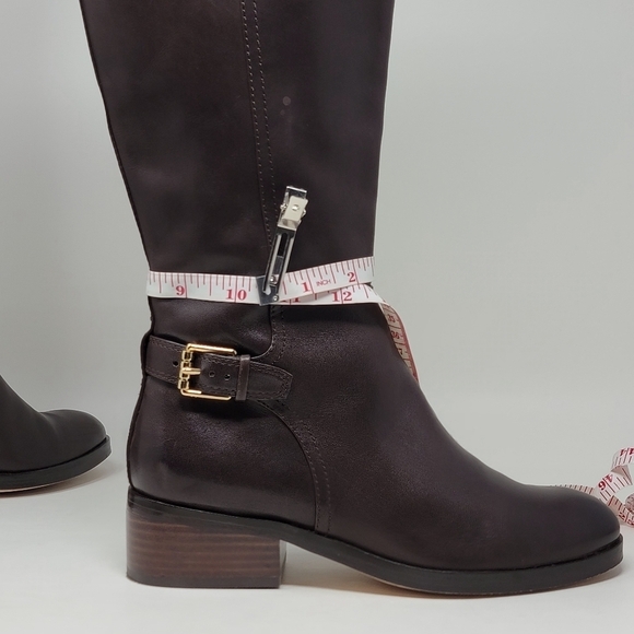 Cole Haan Women's Hayes Tall Riding Boot Size 5.5B Brown Leather Flat Equestrian - Picture 9 of 14